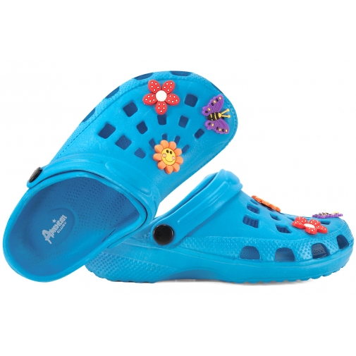 AMERICAN CLUB 2339-3 KLAPKI SANDAŁKI DZIECIĘCE Z PIANKI EVA niebieskie