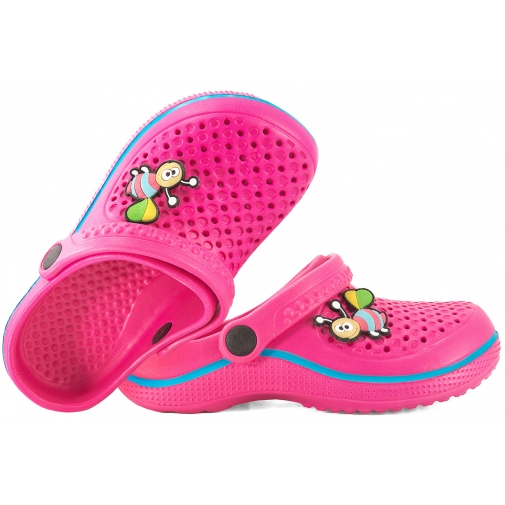 HASBY K911A KLAPKI PEŁNE SANDAŁKI DZIECIĘCE Z PIANKI EVA różowe