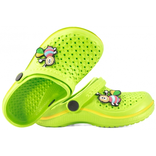 HASBY K911A KLAPKI PEŁNE SANDAŁKI DZIECIĘCE Z PIANKI EVA zielone