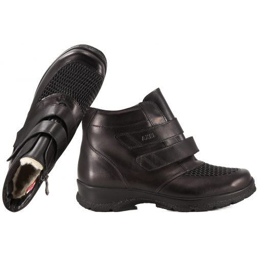 AXEL 4337 BOTKI KOZACZKI SKÓRZANE DAMSKIE ZIMOWE TRZEWIKI OCIEPLANE WEŁNĄ