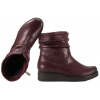 AXEL 4092 KOZACZKI SKÓRZANE OCIEPLANE DAMSKIE BOTKI ZIMOWE NA KOTURNIE rubin