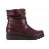 AXEL 4092 KOZACZKI SKÓRZANE OCIEPLANE DAMSKIE BOTKI ZIMOWE NA KOTURNIE rubin