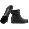 AXEL 4092 KOZACZKI SKÓRZANE OCIEPLANE DAMSKIE BOTKI ZIMOWE NA KOTURNIE czarne