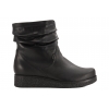AXEL 4092 KOZACZKI SKÓRZANE OCIEPLANE DAMSKIE BOTKI ZIMOWE NA KOTURNIE czarne
