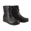 AXEL 4092 KOZACZKI SKÓRZANE OCIEPLANE DAMSKIE BOTKI ZIMOWE NA KOTURNIE czarne