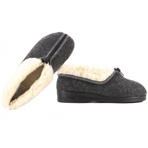 ADANEX 26844 FILCOWE BAMBOSZE Z WEŁNĄ KAPCIE PAPCIE DOMOWE PEŁNE BIO PU