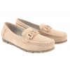FILIPPO DP3630 PÓŁBUTY DAMSKIE MOKASYNY ZAMSZOWE SKÓRA beżowe