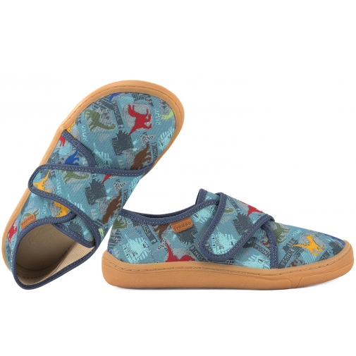 FRODDO G1700408-10 BAREFOOT PÓŁBUTY TEKSTYLNE KAPCIE PAPCIE TRAMPKI SKÓRA