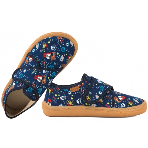 FRODDO G1700408-8 BAREFOOT PÓŁBUTY TEKSTYLNE KAPCIE TRAMPKI SKÓRA WKŁADKA