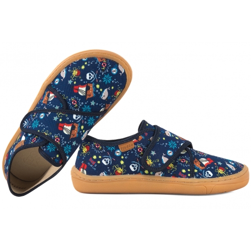 FRODDO G1700408-8 BAREFOOT PÓŁBUTY TEKSTYLNE KAPCIE TRAMPKI SKÓRA WKŁADKA