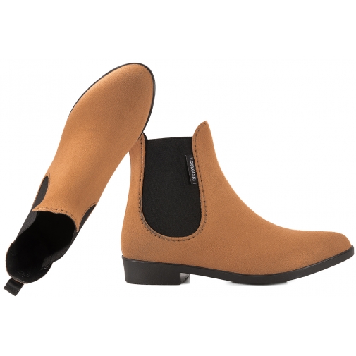 T.SOKOLSKI FLU KAL23-11 KALOSZE DAMSKIE GUMOWCE KRÓTKIE SZTYBLETY MIKRIFIBRA camel