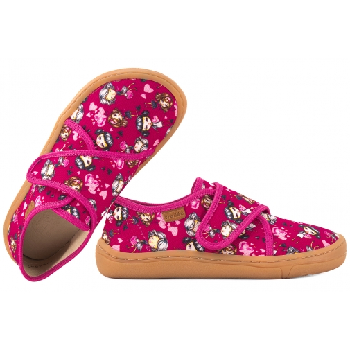 FRODDO G1700408-13 BAREFOOT PÓŁBUTY TEKSTYLNE KAPCIE TRAMPKI SKÓRA WKŁADKA
