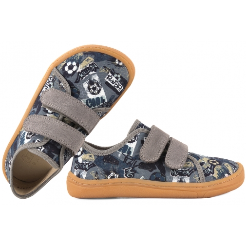 FRODDO G1700379-27 BAREFOOT PÓŁBUTY TEKSTYLNE KAPCIE TRAMPKI SKÓRA WKŁADKA