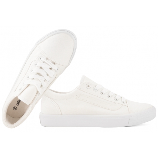 ATLETICO WY18081 PÓŁTRAMPKI DAMSKIE TENISÓWKI TRAMPKI SZKOLNE białe