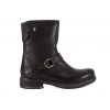 SIMEN 9759 SKÓRZANE KOZACZKI DAMSKIE ZIMOWE BOTKI OCIEPLANE czarne