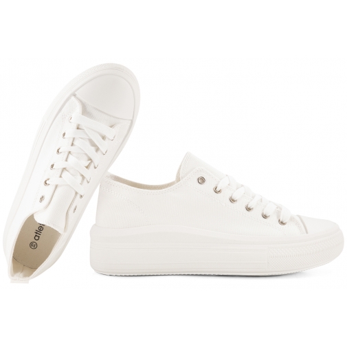 ATLETICO WY21326 PÓŁTRAMPKI DAMSKIE MŁODZIEŻOWE TEKSTYLNE TRAMPKI NA PLATFORMIE