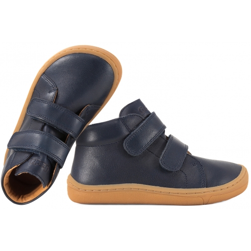 FRODDO G2130342-9 BAREFOOT TRZEWIKI DZIECIĘCE PÓŁBUTY SKÓRA granatowe