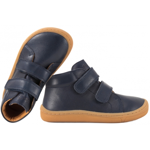 FRODDO G2130342-9 BAREFOOT TRZEWIKI DZIECIĘCE PÓŁBUTY SKÓRA granatowe