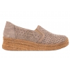 AXEL 1907 COMFORT AŻUROWE PÓŁBUTY DAMSKIE MOKASYNY ESPADRYLE TĘGOŚĆ H beż pyton