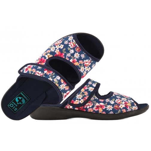 ADANEX 30183 TEKSTYLNE DOMOWE DAMSKIE KAPCIE PAPCIE KLAPKI RZEP BIO PU