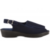 ADANEX 29633 SANDAŁY TEKSTYLNE SANITARNE DAMSKIE KOTURN BIO PU granatowe