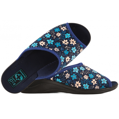 ADANEX 30310 TEKSTYLNE DOMOWE DAMSKIE KAPCIE PAPCIE KLAPKI KOTURN BIO PU