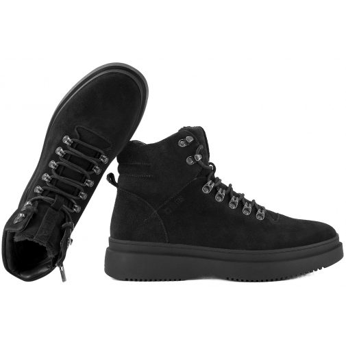 BIG STAR OO174187 TRAPERY ZIMOWE BOTKI MĘSKIE TRZEWIKI WYSOKIE OCIEPLANE SKÓRA