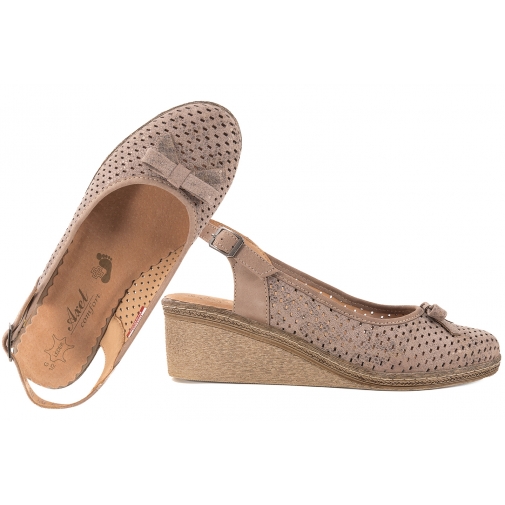 AXEL 2510 COMFORT AŻUROWE SANDAŁY DAMSKIE PÓŁBUTY BEZ PIĘTY KOTURN TĘGOŚĆ G1/2