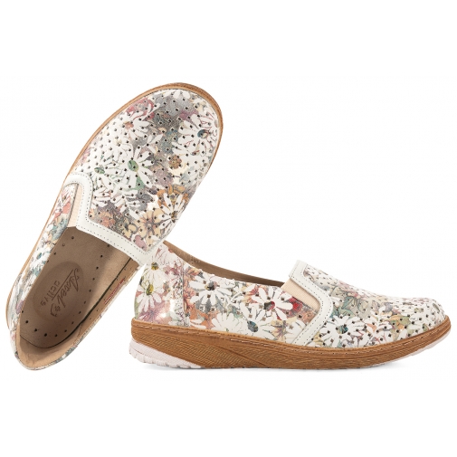 AXEL 1908 SKÓRZANE AŻUROWE PÓŁBUTY DAMSKIE MOKASYNY COMFORT TĘGOŚĆ H