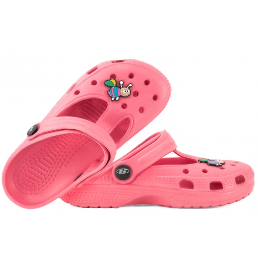 HASBY K347 KLAPKI PEŁNE SANDAŁKI DZIECIĘCE Z PIANKI EVA różowe