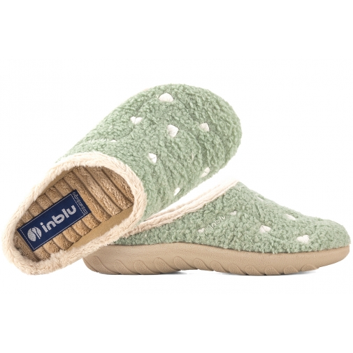 INBLU ET-33 TEKSTYLNE DOMOWE DAMSKIE KAPCIE KLAPKI PAPCIE PU