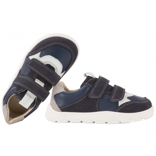 FRODDO G3130264 BAREFOOT PÓŁBUTY DZIECIĘCE SPORTOWE SKÓRA RZEPY granatowe