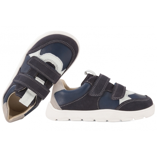 FRODDO G3130264 BAREFOOT PÓŁBUTY DZIECIĘCE SPORTOWE SKÓRA RZEPY granatowe