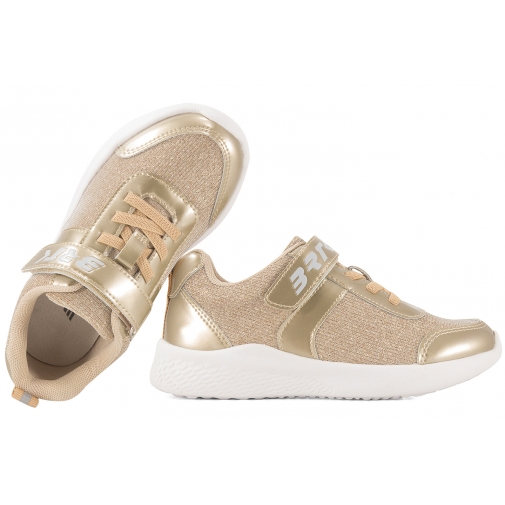 BARTEK 8700518 BUTY SPORTOWE DZIEWCZĘCE SNEAKERSY PU RZEP złote