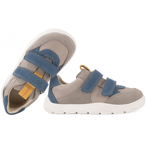 FRODDO G3130264-3 BAREFOOT PÓŁBUTY DZIECIĘCE SPORTOWE SKÓRA RZEPY szare