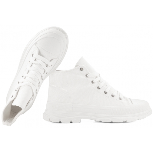 ATLETICO WY21398 TRAMPKI WYSOKIE DAMSKIE MŁODZIEŻOWE TEKSTYLNE NA PLATFORMIE