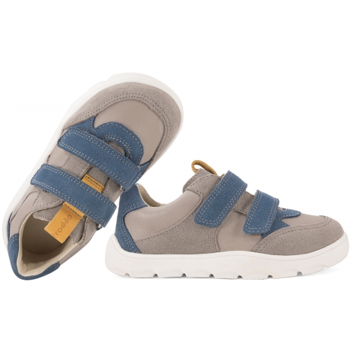 FRODDO G3130264-3 BAREFOOT PÓŁBUTY DZIECIĘCE SPORTOWE SKÓRA RZEPY szare