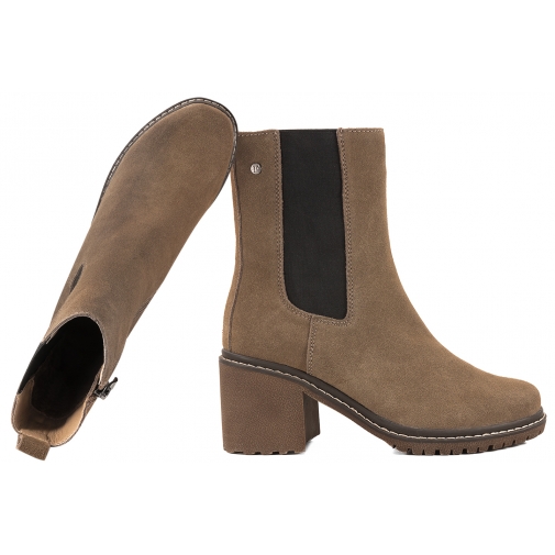 FILIPPO DBT4183 BOTKI DAMSKIE  OCIEPLANE ZIMOWE KOZACZKI ZAMSZOWE SKÓRA c.beż