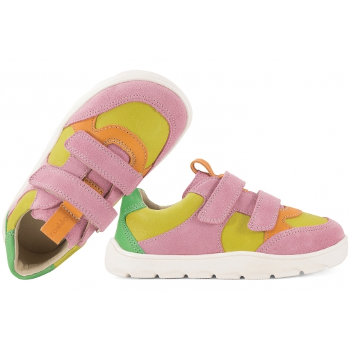 FRODDO G3130264-10 BAREFOOT PÓŁBUTY DZIEWCZĘCE SPORTOWE SKÓRA RZEPY lime