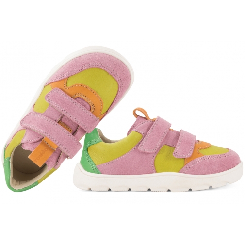 FRODDO G3130264-10 BAREFOOT PÓŁBUTY DZIEWCZĘCE SPORTOWE SKÓRA RZEPY lime