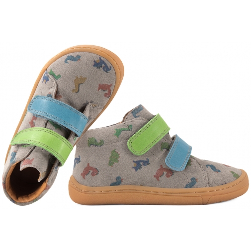 FRODDO G2130342-36 BAREFOOT TRZEWIKI DZIECIĘCE PÓŁBUTY SKÓRA szare