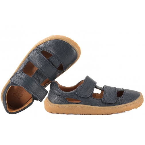 FRODDO G3150266 BAREFOOT SANDAŁY DZIECIĘCE PÓŁBUTY WYCIĘTE SKÓRZANE granat
