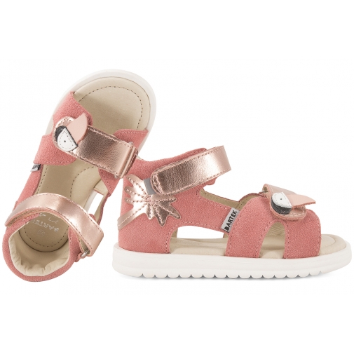 BARTEK 8440685 SANDAŁKI DZIEWCZĘCE SANDAŁY SKÓRZANE