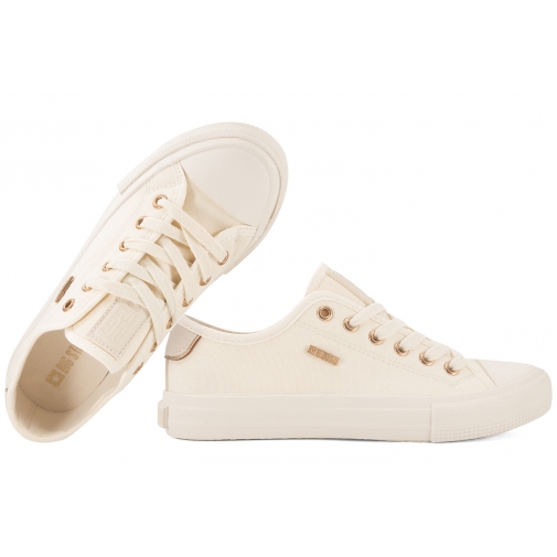BIG STAR TT274004 PÓŁTRAMPKI DAMSKIE TENISÓWKI TEKSTYLNE beżowe