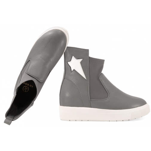 LU BOO XW18318 BOTKI OCIEPLANE KOZACZKI DAMSKIE KOTURN NA PLATFORMIE