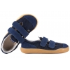 MAZUREK SLIPPER NAVY BAREFOOT SKÓRZANO-TEKSTYLNE PÓŁBUTY KAPCIE