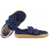 MAZUREK SLIPPER NAVY BAREFOOT SKÓRZANO-TEKSTYLNE PÓŁBUTY KAPCIE