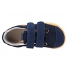 MAZUREK SLIPPER NAVY BAREFOOT SKÓRZANO-TEKSTYLNE PÓŁBUTY KAPCIE