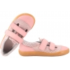 MAZUREK SLIPPER PINK BAREFOOT SKÓRZANO-TEKSTYLNE PÓŁBUTY KAPCIE