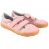 MAZUREK SLIPPER PINK BAREFOOT SKÓRZANO-TEKSTYLNE PÓŁBUTY KAPCIE
